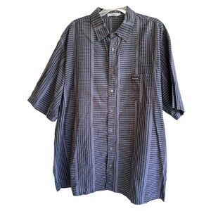 Dezigns by Kamohoalii Mens Hawaiian Aloha Shirt Gray Tribal Print Mens XXL